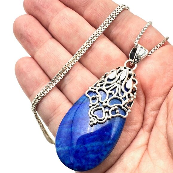 QVC Designer DP Doug Paulus Womens Necklace Sterling Silver Lapis Lazuli - Picture 5 of 6